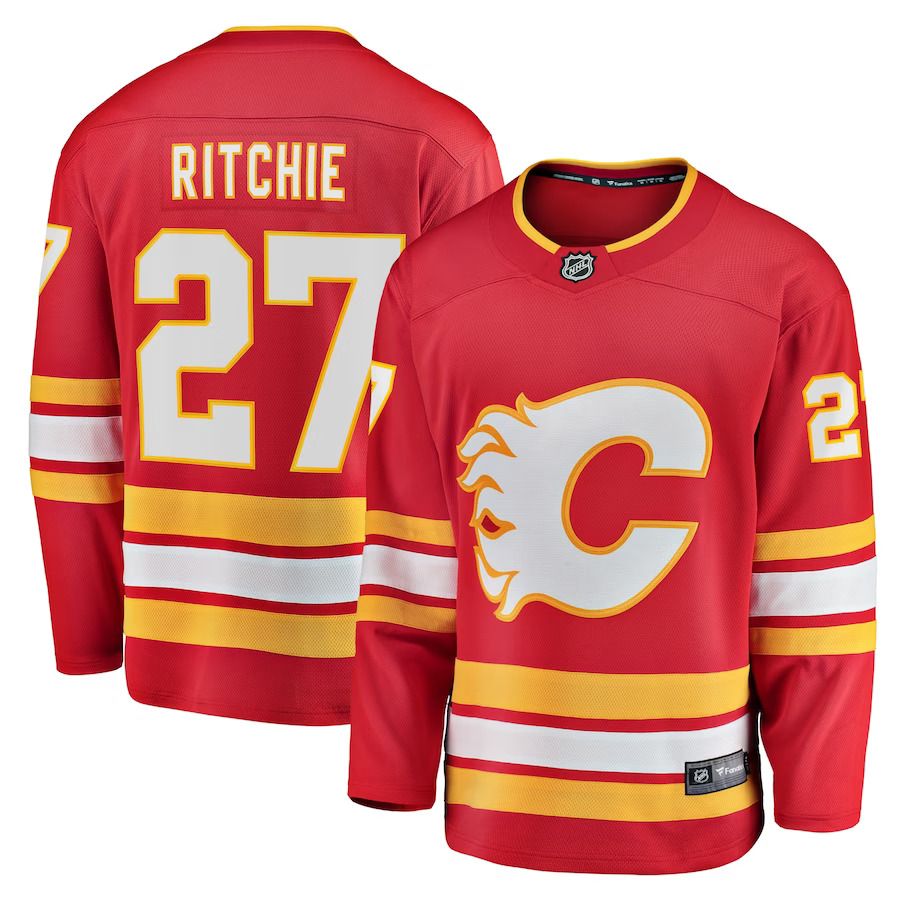 Men Calgary Flames #27 Nick Ritchie Fanatics Branded Red Home Breakaway NHL Jersey->calgary flames->NHL Jersey